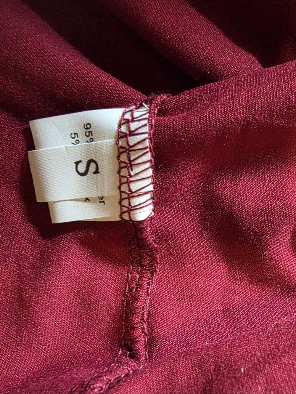 Kohl's Burgundy Long-Sleeve V-Neck Wrap Dress - Picture 5 of 7